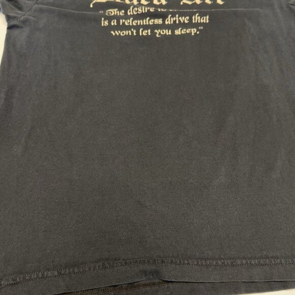 Vintage Black Art T Shirt Womens Medium Black Short Sleeve Y2K USA In The Mix - Picture 6 of 9